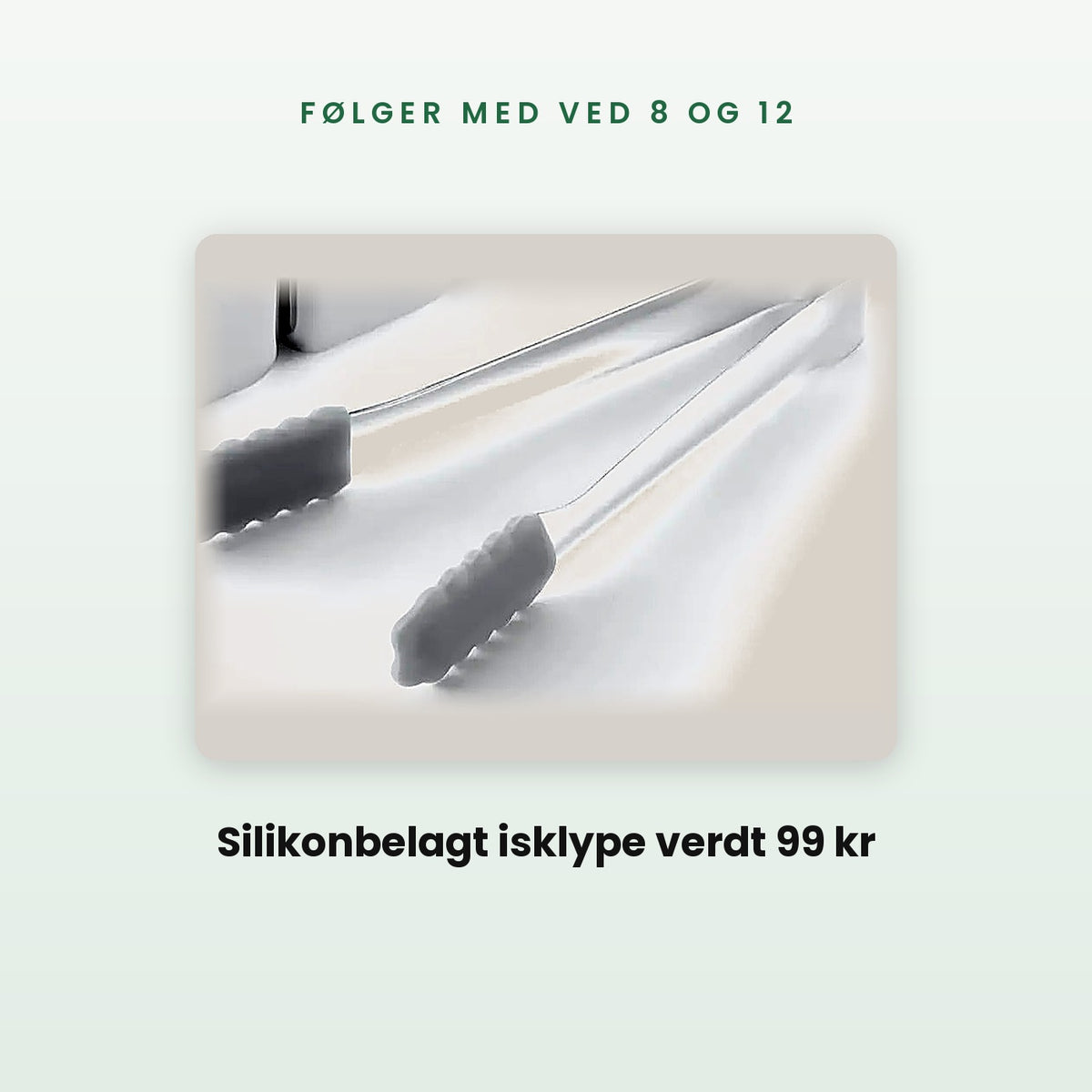Gratis silikonbelagt klype ved 8 og 12
