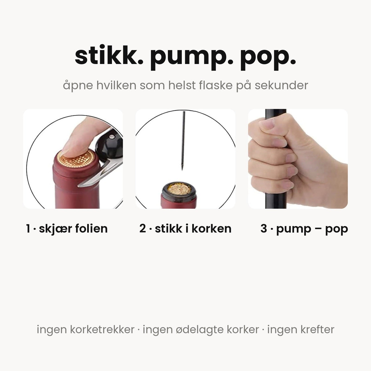 AeroPop vinåpner